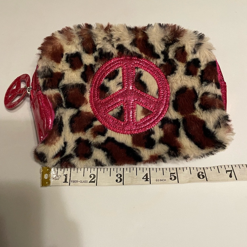 Make Up Bag Bundle Of 2- Leopard Print W/Hot Pink… - image 7